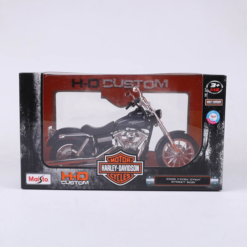 Maisto 1:12 Harley-Davidson 2006 FXDBI DYNA STREET BOB Simulation Alloy Motorcycle Model Toy Car Collecting