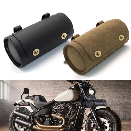 Front Fork Tail Tool Bag Luggage For Harley Chopper Bobber Cruiser Sportster XL 883 1200