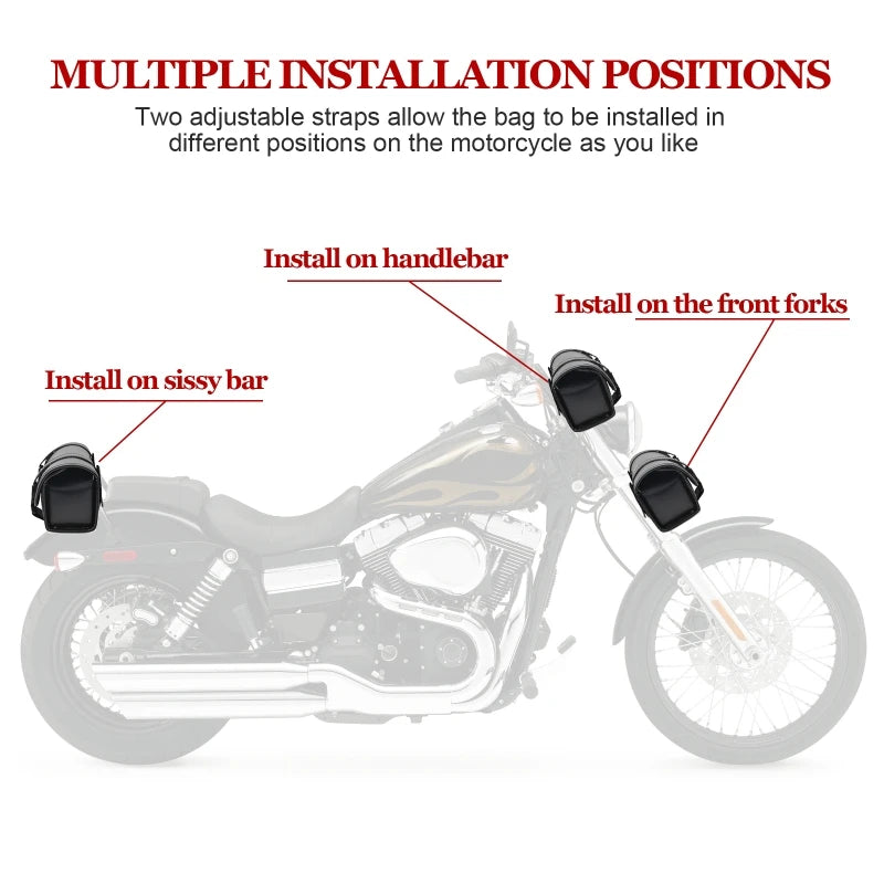 Fork Bag Durable Motorcycle Saddlebags Handlebar Bag