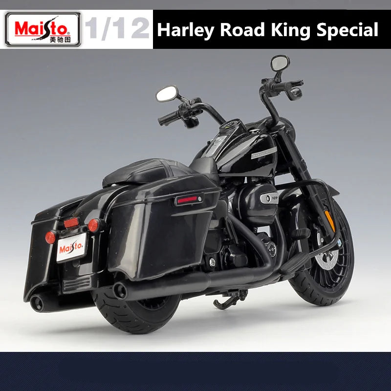 Maisto 1:12 Harley Road King Special Alloy Sports Motorcycle Model Simulation Metal Street Racing Motorcycle Model Kids Toy Gift