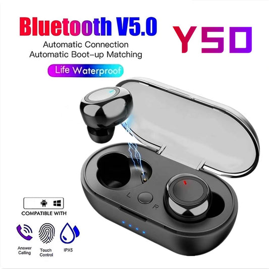 Earphones Wireless Bluetooth Headset IPX7 Waterproof Deep Bass Earbuds True Wireless Stereo Headphones Sport Earphones