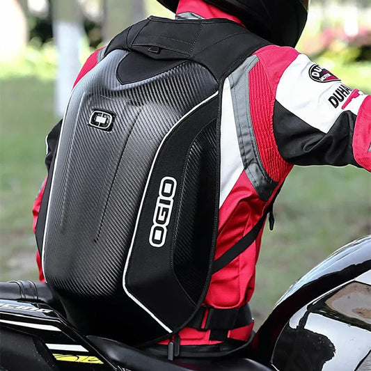 OGIO 30-48L Carbon Fiber Hard Shell Motorcycle Backpack Bags Moto Racing Knight Storage Travel Computer Bag Full Face Helmet og1